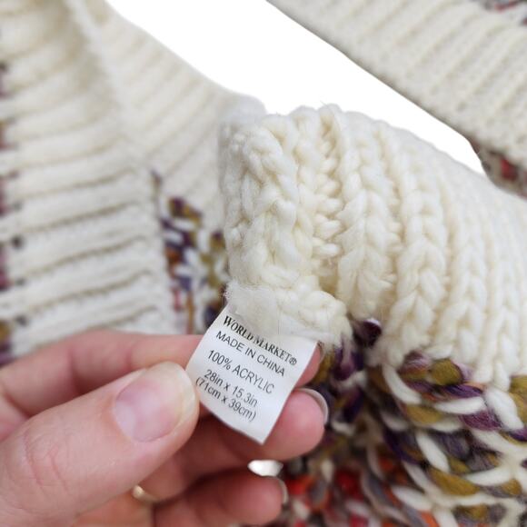 World Market Womens Rainbow Chunky Knit Infinity Scarf One Size Colorful Warm - Picture 7 of 9